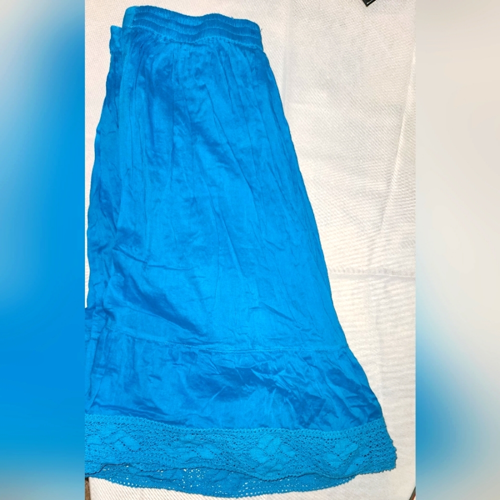 Studio West Blue Tropic Skirt Sz L